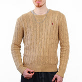 Ralph Lauren Zopfmuster Pullover - Farbe: Beige - Größe: M - VintageR2